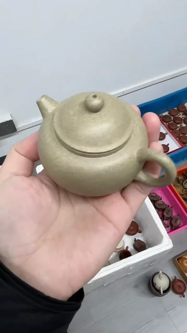 茶壶紫砂桃花泥巨轮壶