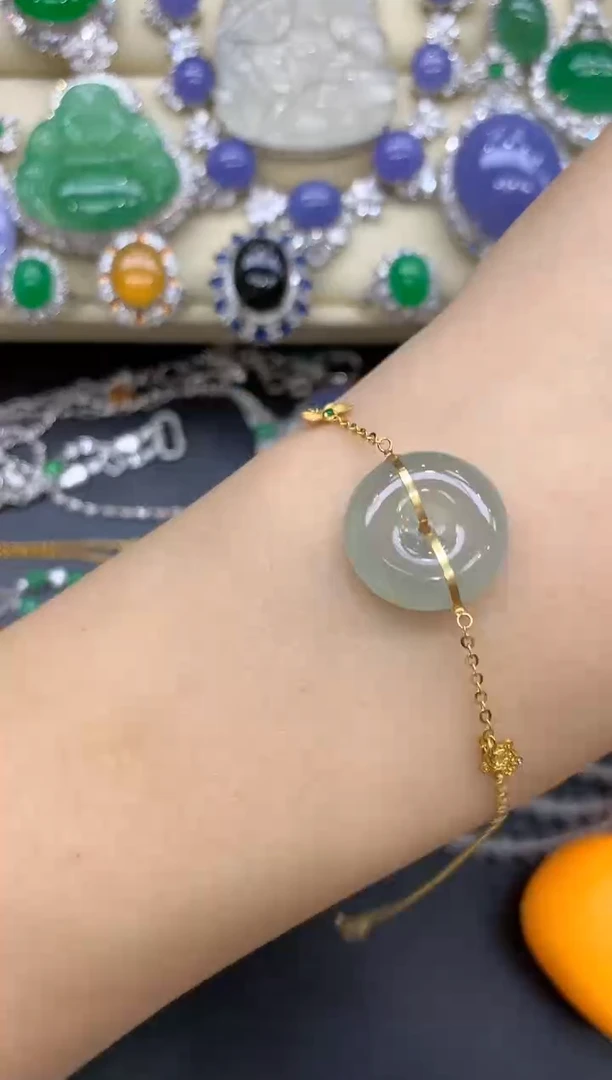 18K金镶嵌手链翡翠259-中国好珍宝1