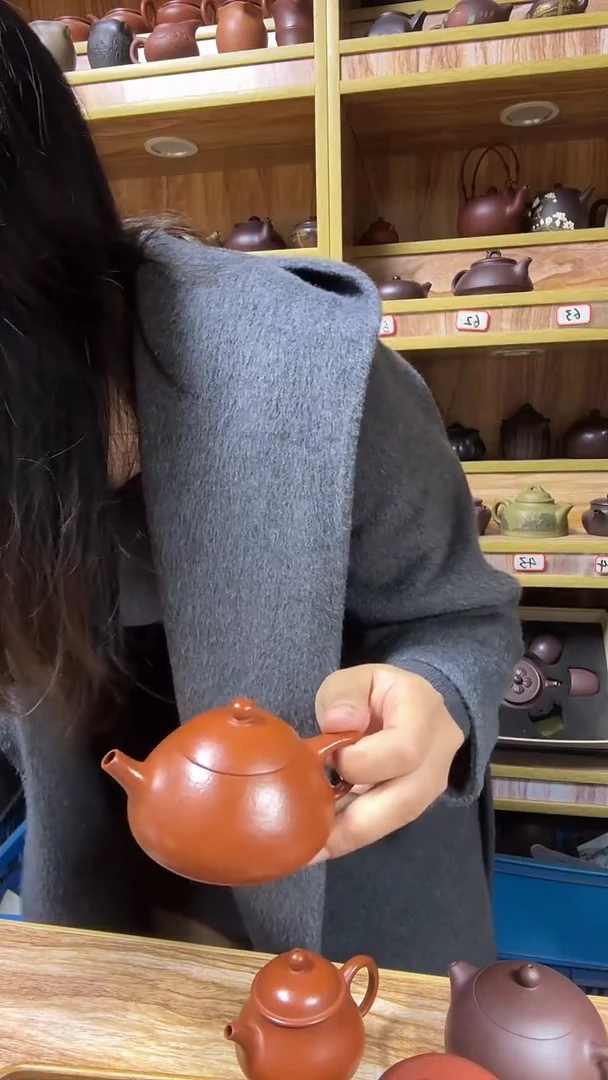 茶壶紫砂乳瓢120cc左右鱼子朱泥