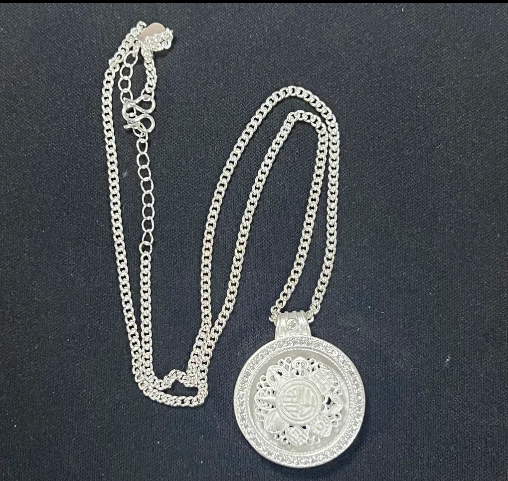 YZ013罗盘项链 银色精品项链 无礼盒