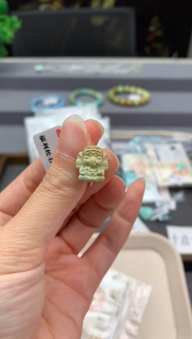 未镶嵌绿松石精工雕刻W247