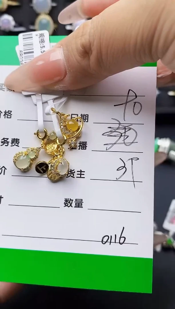 翡翠戒指银S925镶嵌慧**月0116