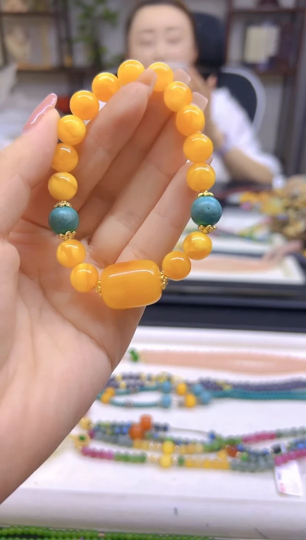 未镶嵌蜜蜡手链DIY款S253