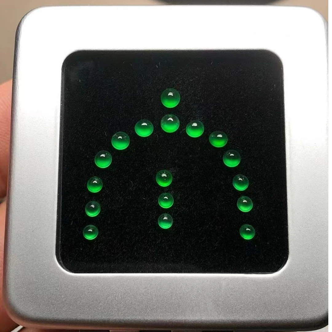 17颗玻璃起荧光木那绿蛋面