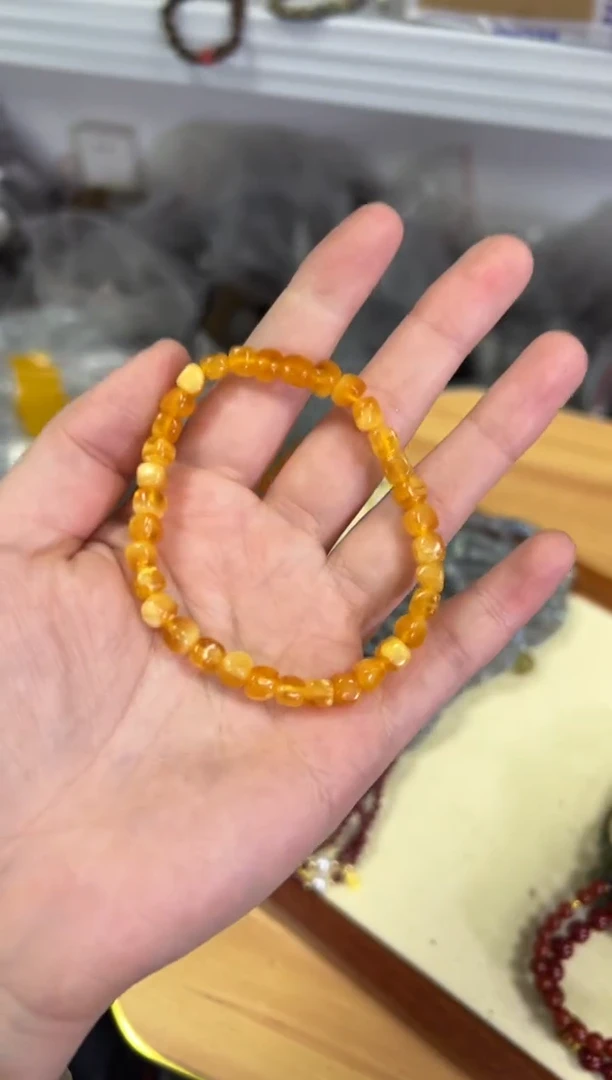 【闪购商品】蜜蜡手链未镶嵌回流蜜蜡不完美随行手链[978]