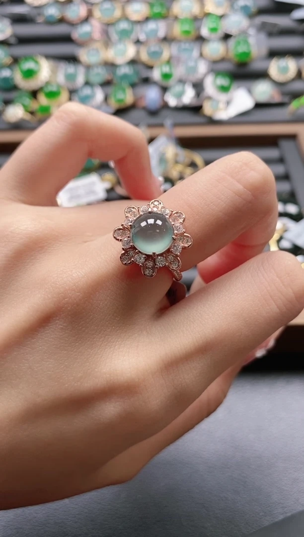 【闪购商品】翡翠戒指银S925镶嵌51151