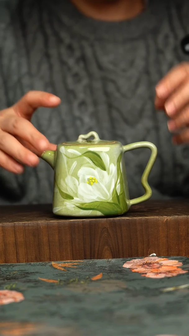 杯釉下彩手工手绘同款陶器