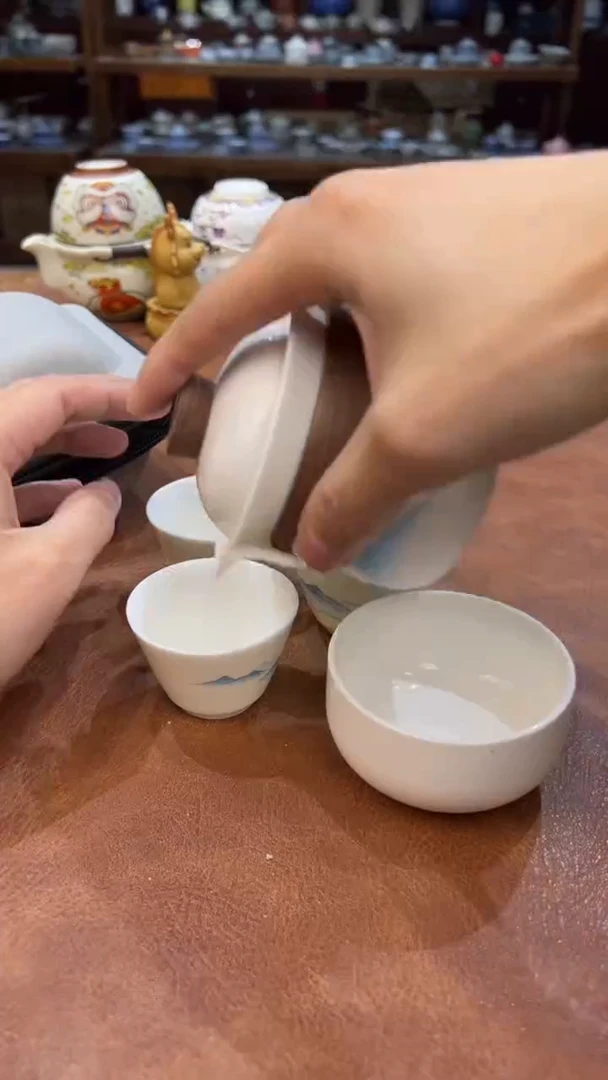 真的很便宜会开片的旅行茶具