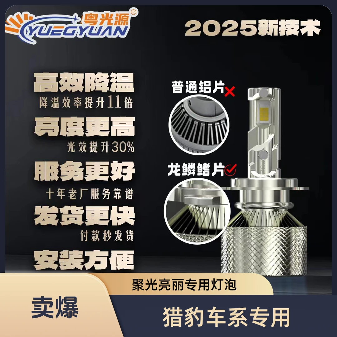 【猎豹专用】聚光LED车灯车灯led强光超亮远近光汽车led激光大灯