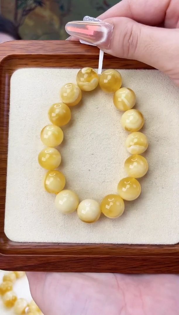 未镶嵌蜜蜡裸石手串