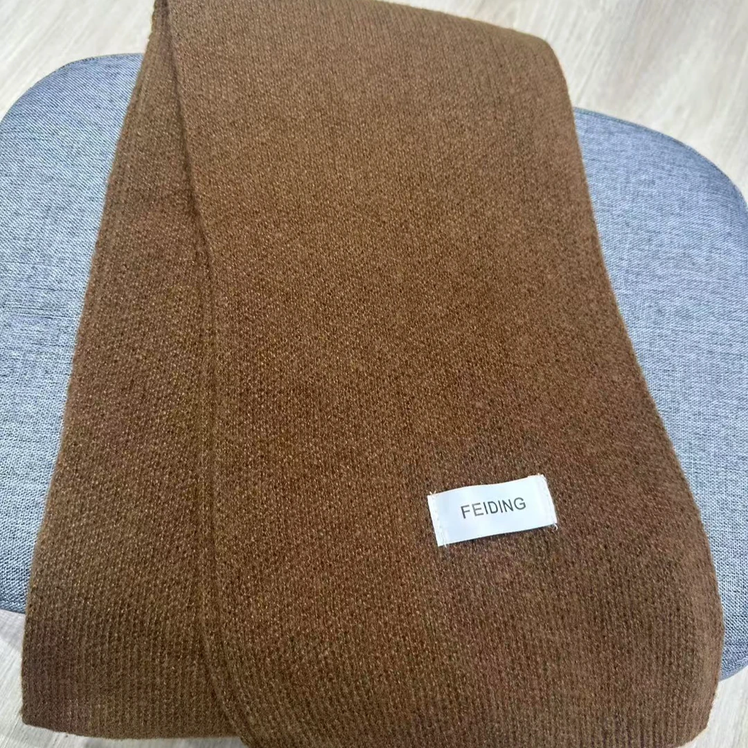 咖色保暖围巾女士时尚百搭女士棕色驼色纯色