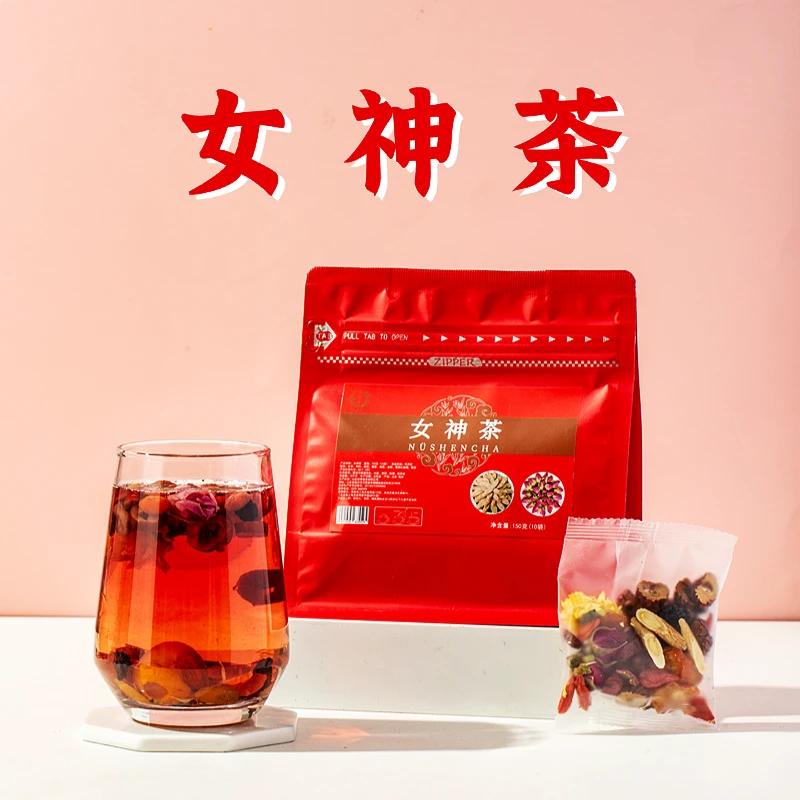 女神茶 源头厂家直销 10袋/包红枣枸杞桂圆桑葚黄芪金桔玫瑰菊花