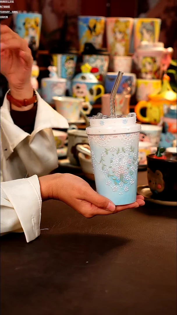 景德镇全手工手绘杯杯