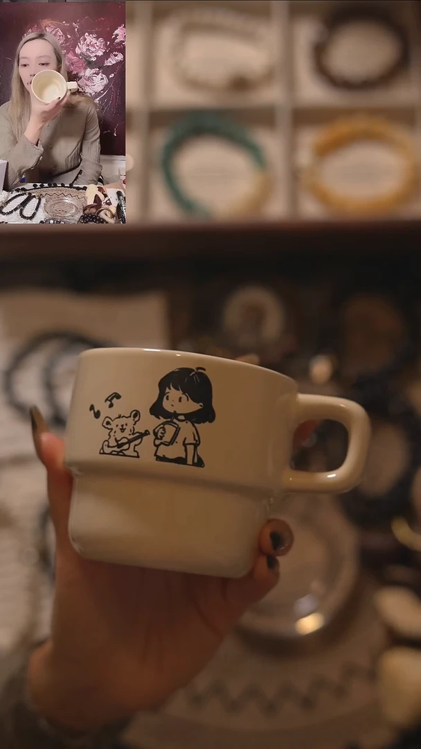 陶瓷简薇小狗陶瓷杯