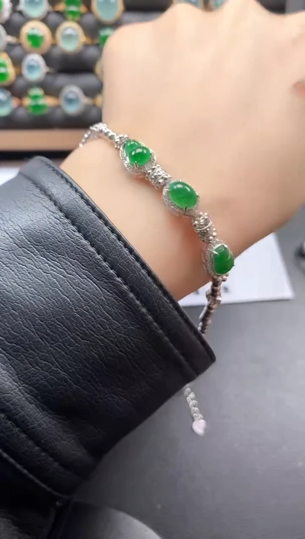 银S925镶嵌戒指翡翠51151