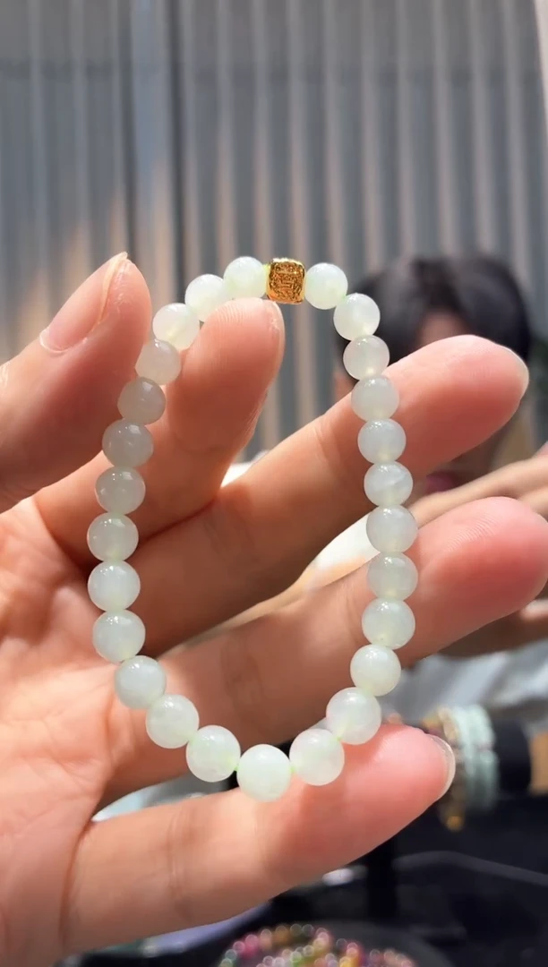 未镶嵌定制翡翠7a0010j天然翡翠手串-多样性发一