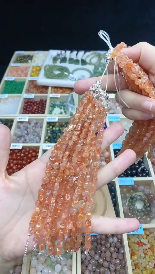 手链未镶嵌拉长石金沙太阳石手链多样性发一