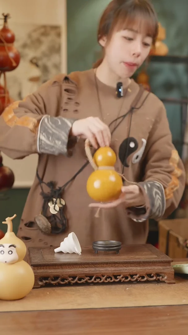 【闪购商品】165号精品天然大漆工艺防渗内胆酒葫芦~