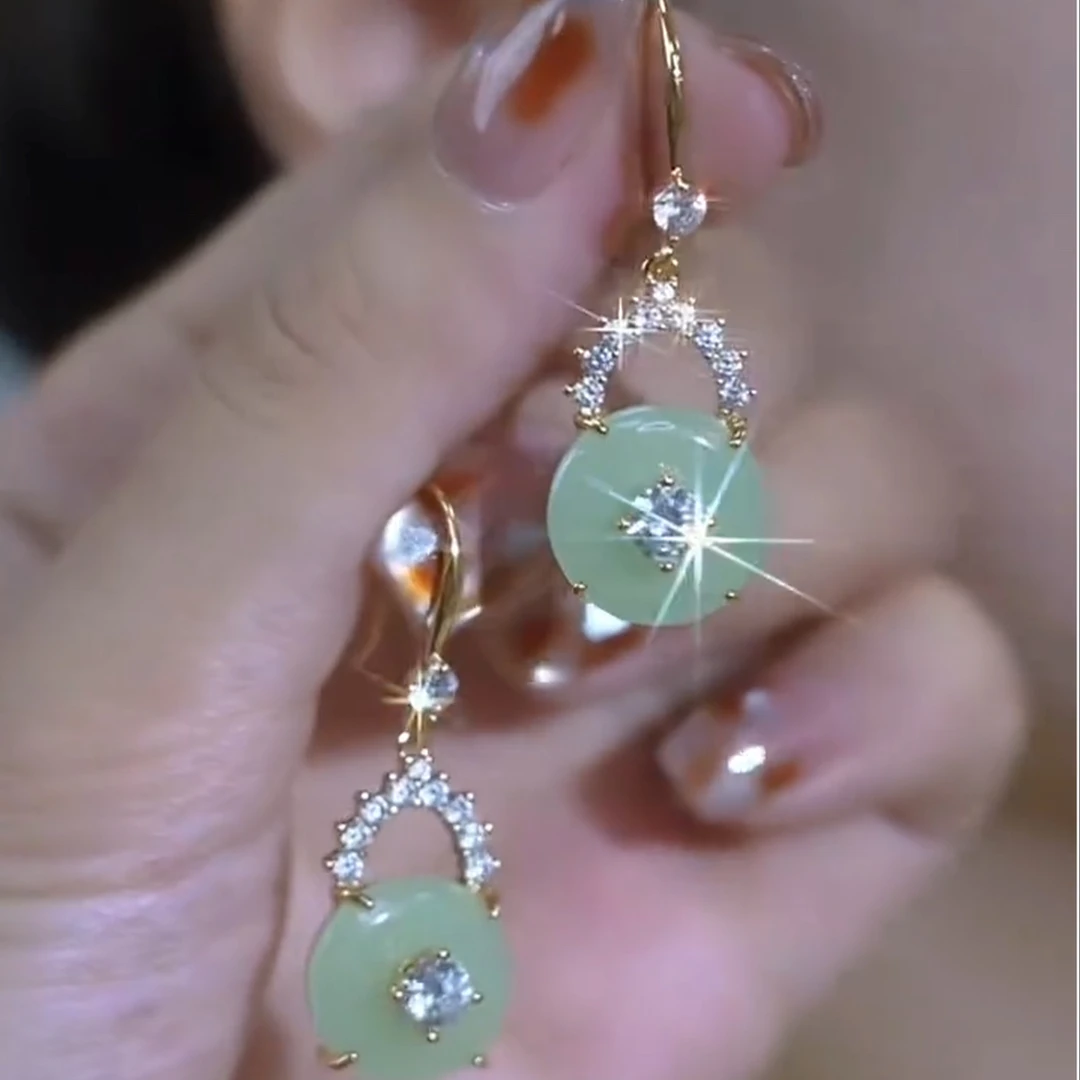 925银针锆石耳饰 【70号】金玉满堂古风耳饰女气质百搭复古耳环