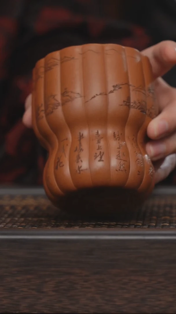 【闪购商品】紫砂茶杯非遗茶器-老段锦囊山水