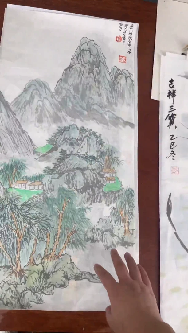 国画国画山水花鸟作品