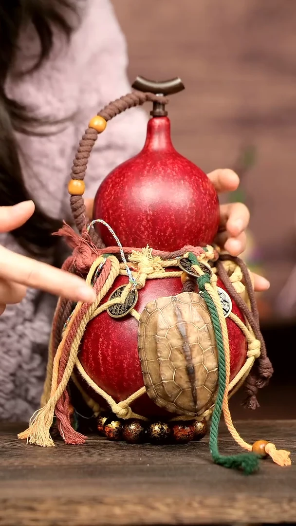 495号中药煮色 1500 ml左右 大漆葫芦水壶/酒壶 一物一拍