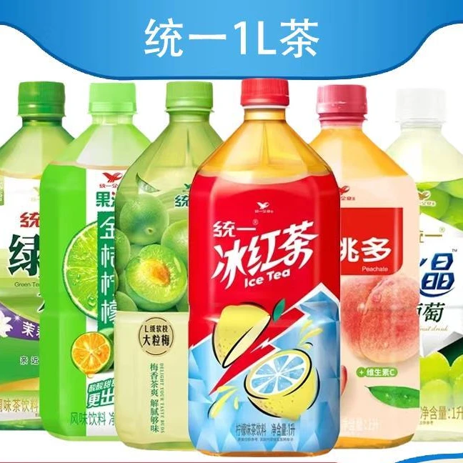 统一冰红茶1L大瓶青梅绿茶金桔柠檬海之言蜜桃双萃柠檬茶畅饮装