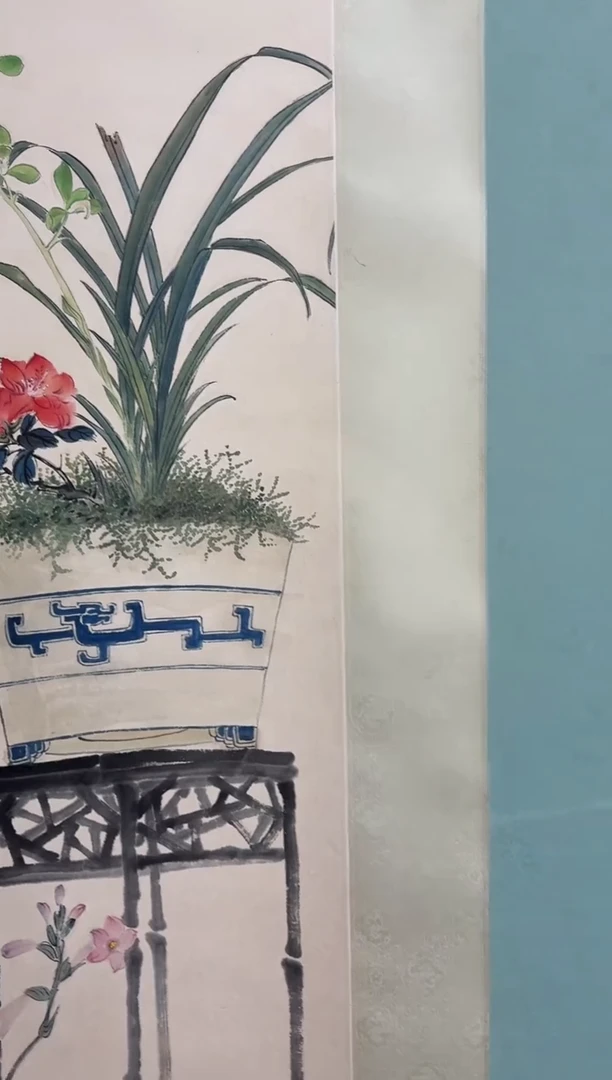 国画虎陆老师山水