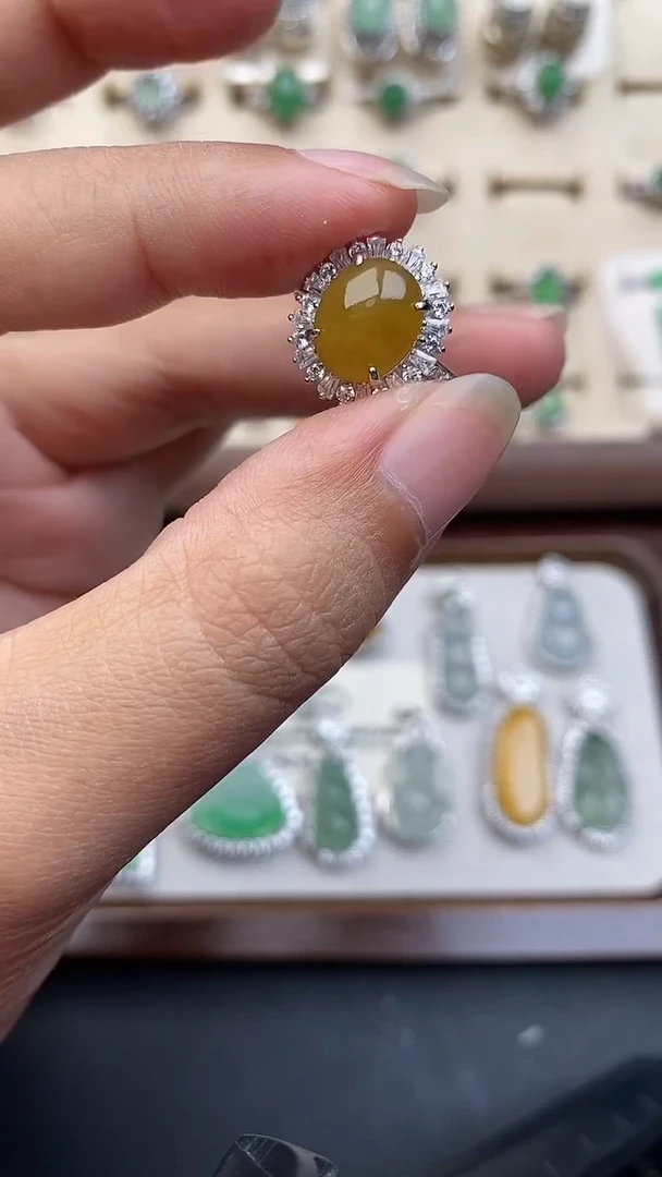 银S925镶嵌定制翡翠597696796