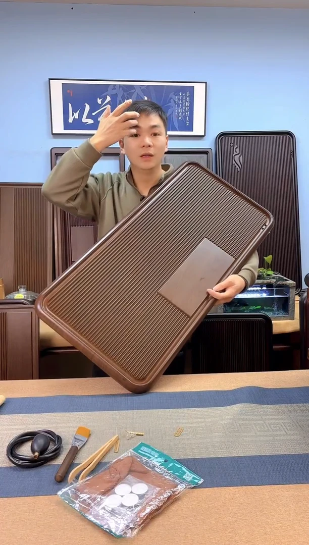 【闪购商品】凌龙黄色款式茶盘90*43*4