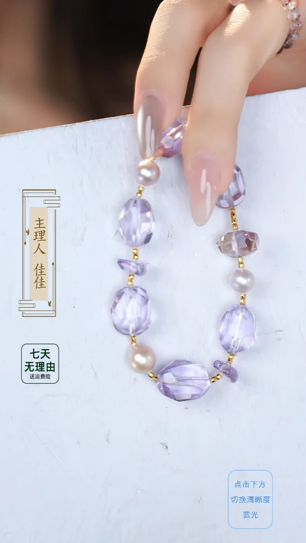 水晶手串银S925镶嵌@@@@@@@@@@@@@@