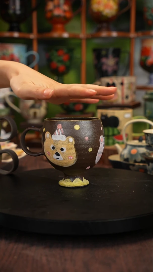 五彩手绘瓷陶紫砂杯