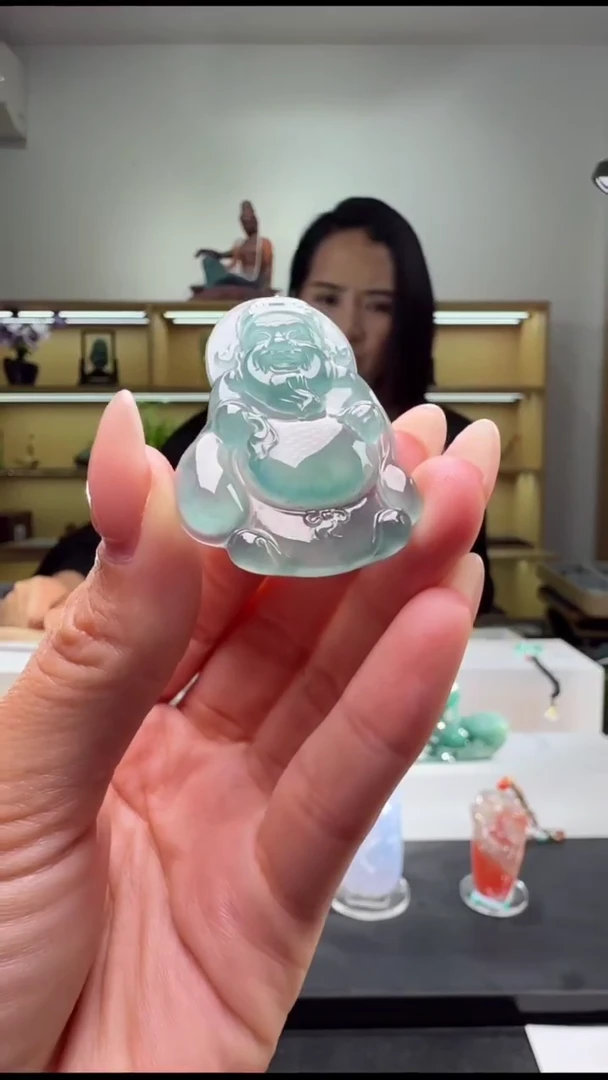 吊坠(不含链)未镶嵌翡翠财神（多样性发其一）