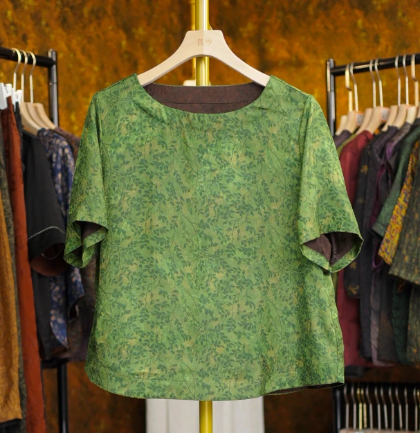 【轻碧】新中式国风复古新款气质上衣百搭小衫女586
