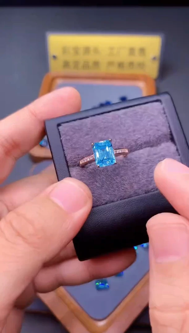 托帕石戒指银S925镶嵌00000