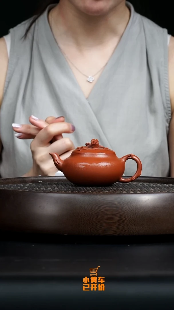茶壶紫砂0613早场直播半古斋素花器朱泥松鼠
