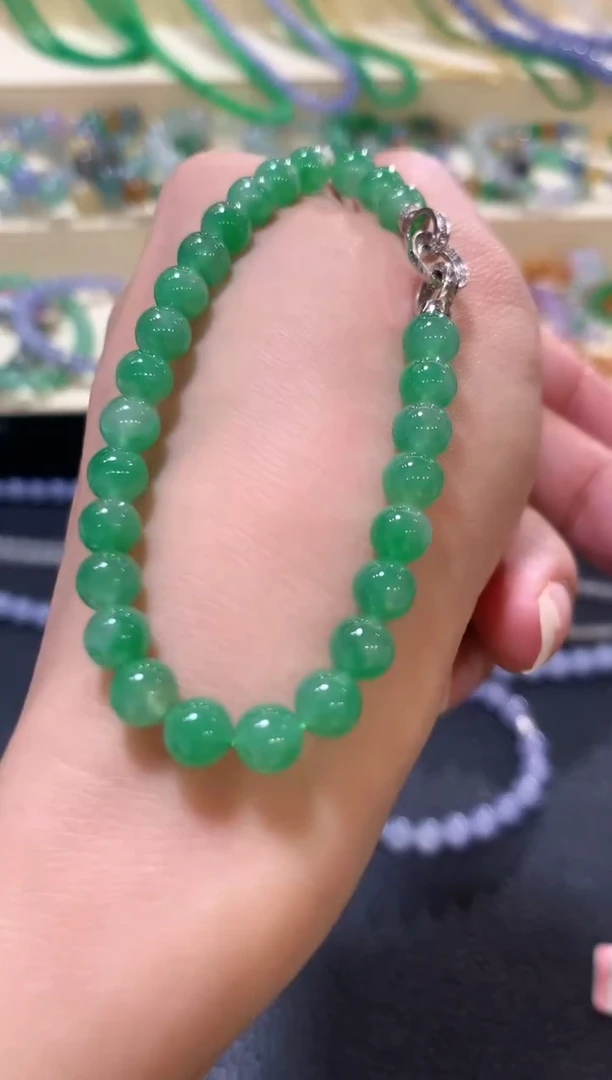 18K金镶嵌手串翡翠z131