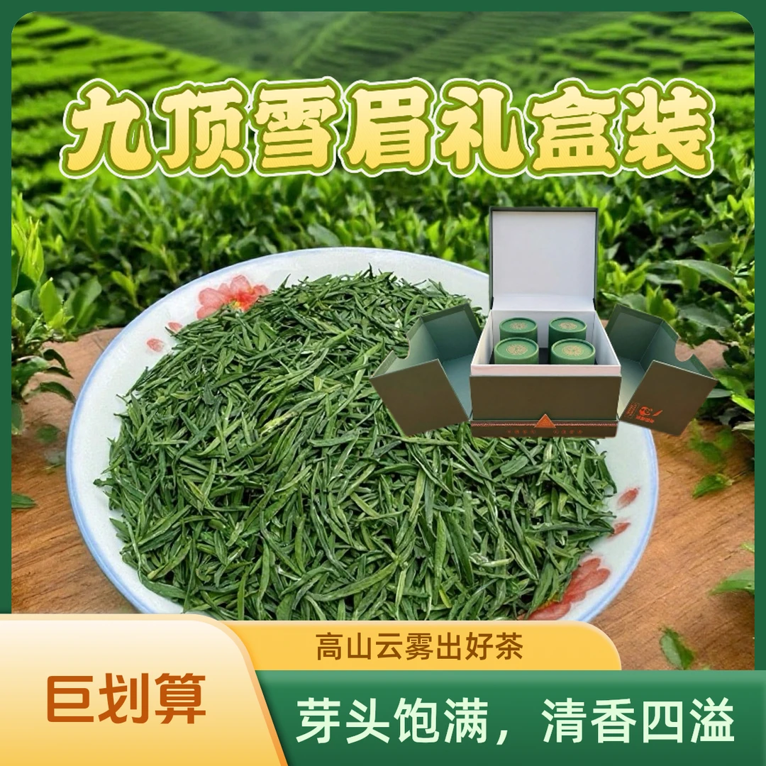 宣汉漆碑乡九顶毛尖茶叶雪眉礼盒装高端大气送礼绿茶新茶