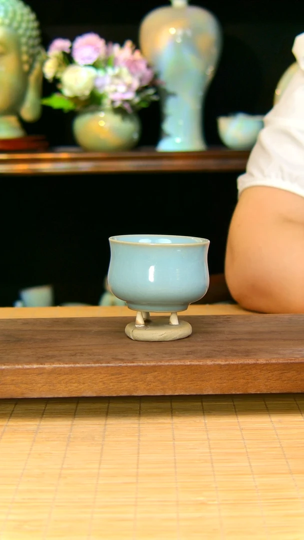 瓷片如意杯全手工一级品