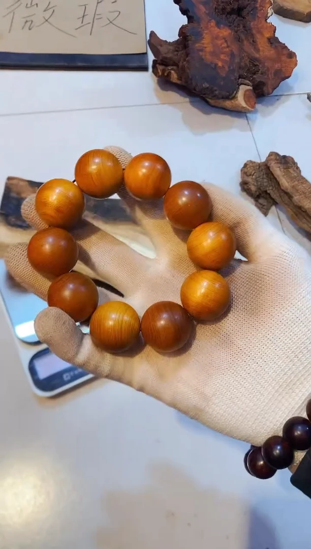 柏木（崖柏）圆2.5单条北太行崖柏手把件手串