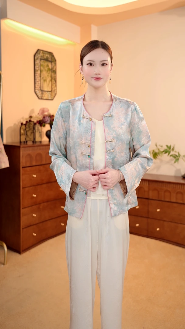 锦绘花笺｜新中式百搭女士时尚复古气质国风上衣外套6364
