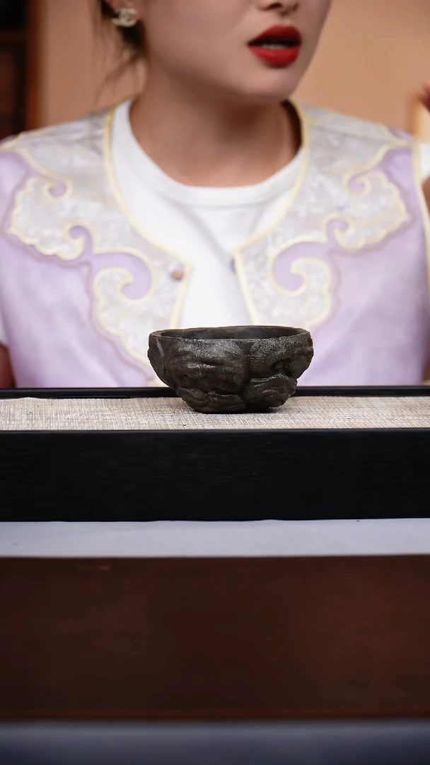 茶壶紫砂古渡乌泥灵芝主人杯