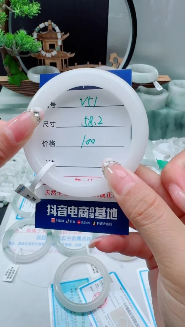 未镶嵌手镯石英质玉（天山翠）51