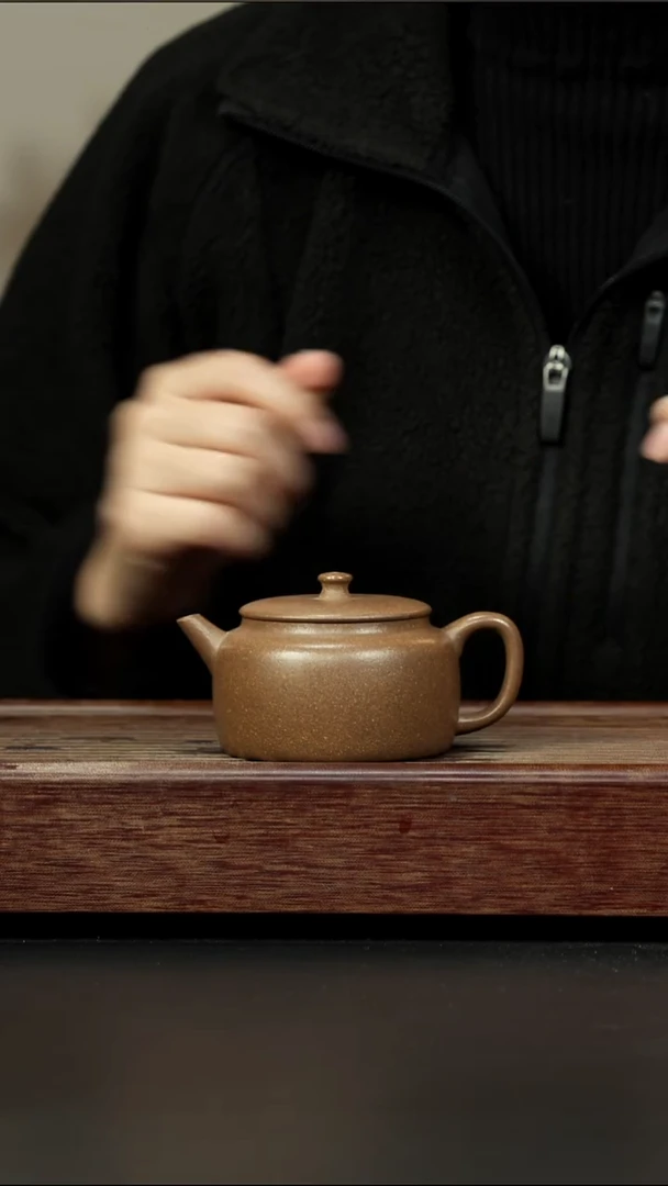 茶壶紫砂芝麻绿 桑扁 160cc左右