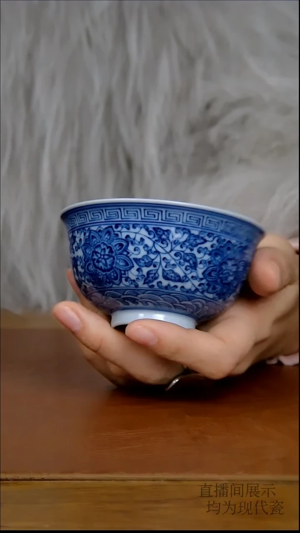 其他瓷点工缠枝莲八宝宫碗（柴窑） 326号
