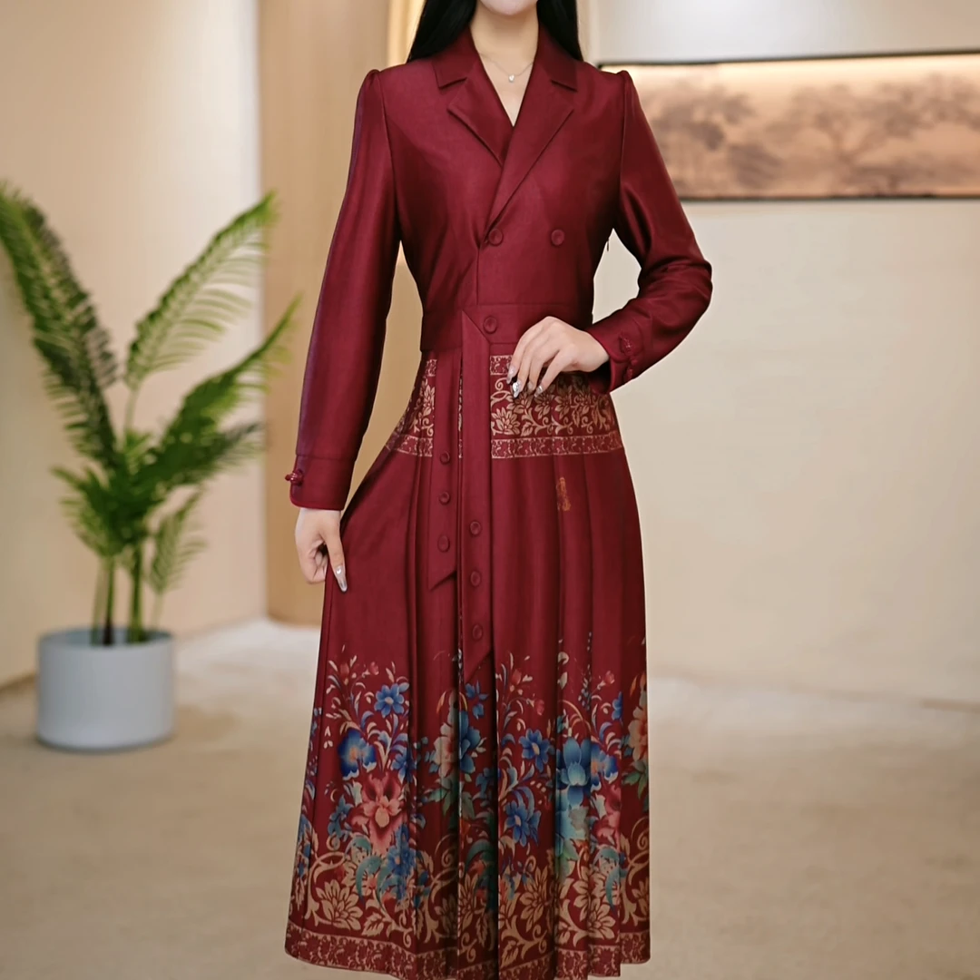 【宸锦女装】2395春季新款连衣裙超显瘦气质高端收腰气质时尚洋气