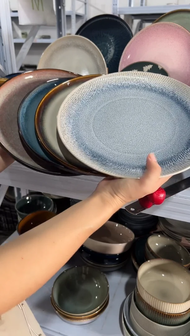 陶瓷外贸尾货瑕疵满20包邮X4 小盘组合