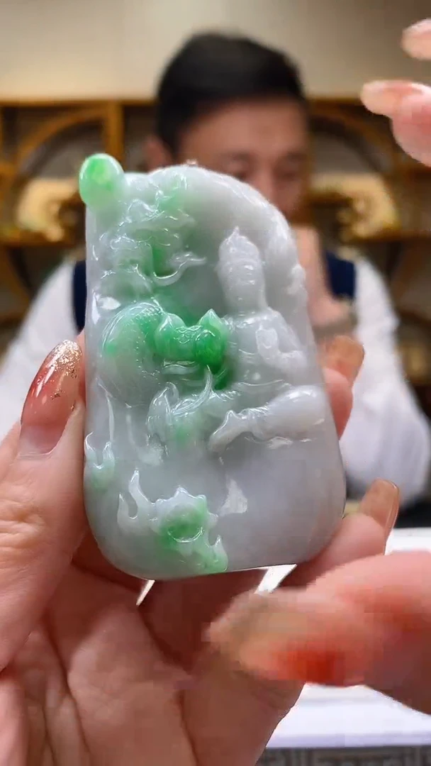 【闪购商品】定制翡翠未镶嵌36/0208/W/观音