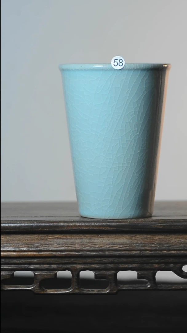 58号直口杯微瑕清凉寺汝瓷