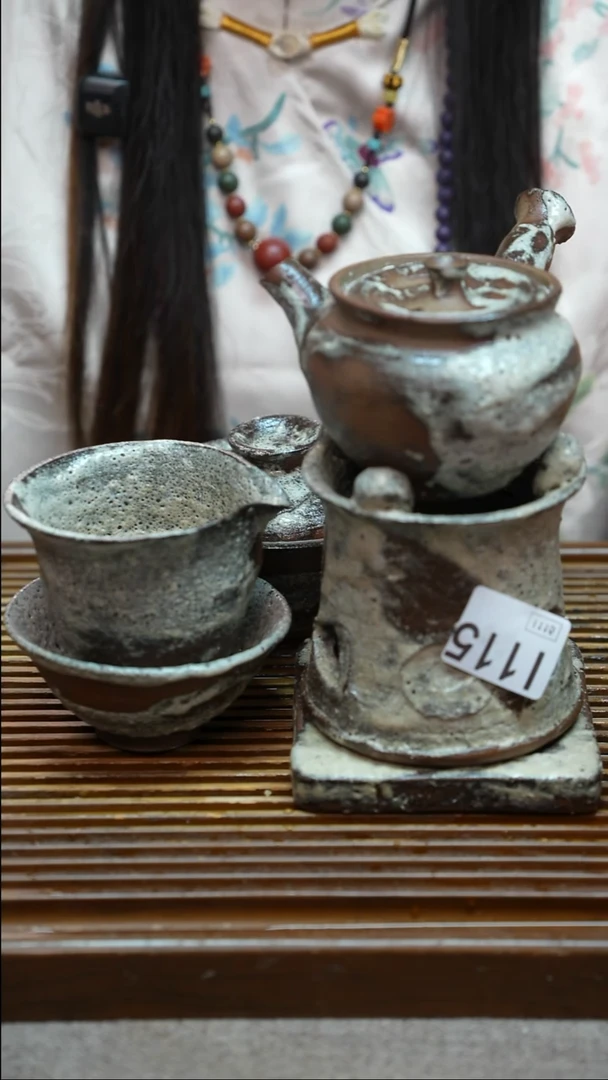 万古烧粗陶手工茶具